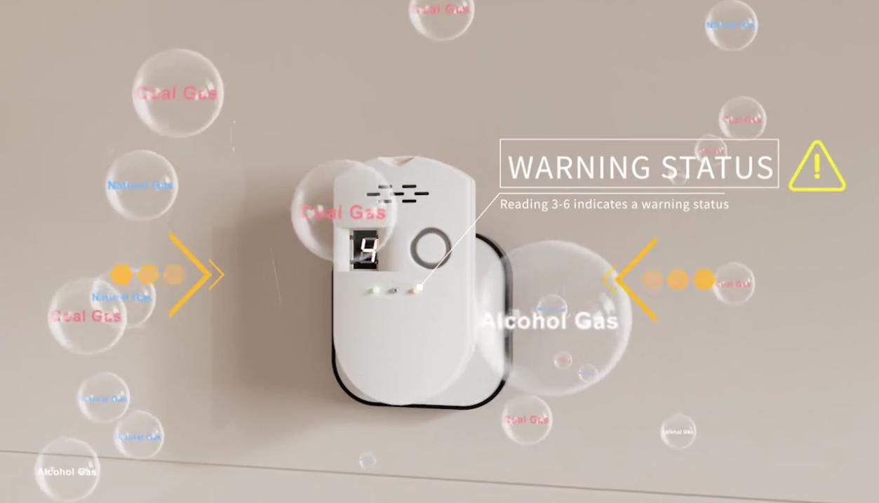 NINGBO PDLUX PD-GSV8 Gas alarma adimenduna - Gasak hautemateko eta segurtasun sistema aurreratua