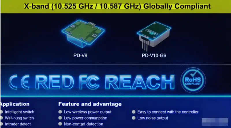 PDLUX-ek CE/FCC/RoHS Ziurtagiriak X-banda Mikrouhinen Mugimendu-sentsoreak aurkeztu ditu: 10,525/10,587 GHz Global Compliance for